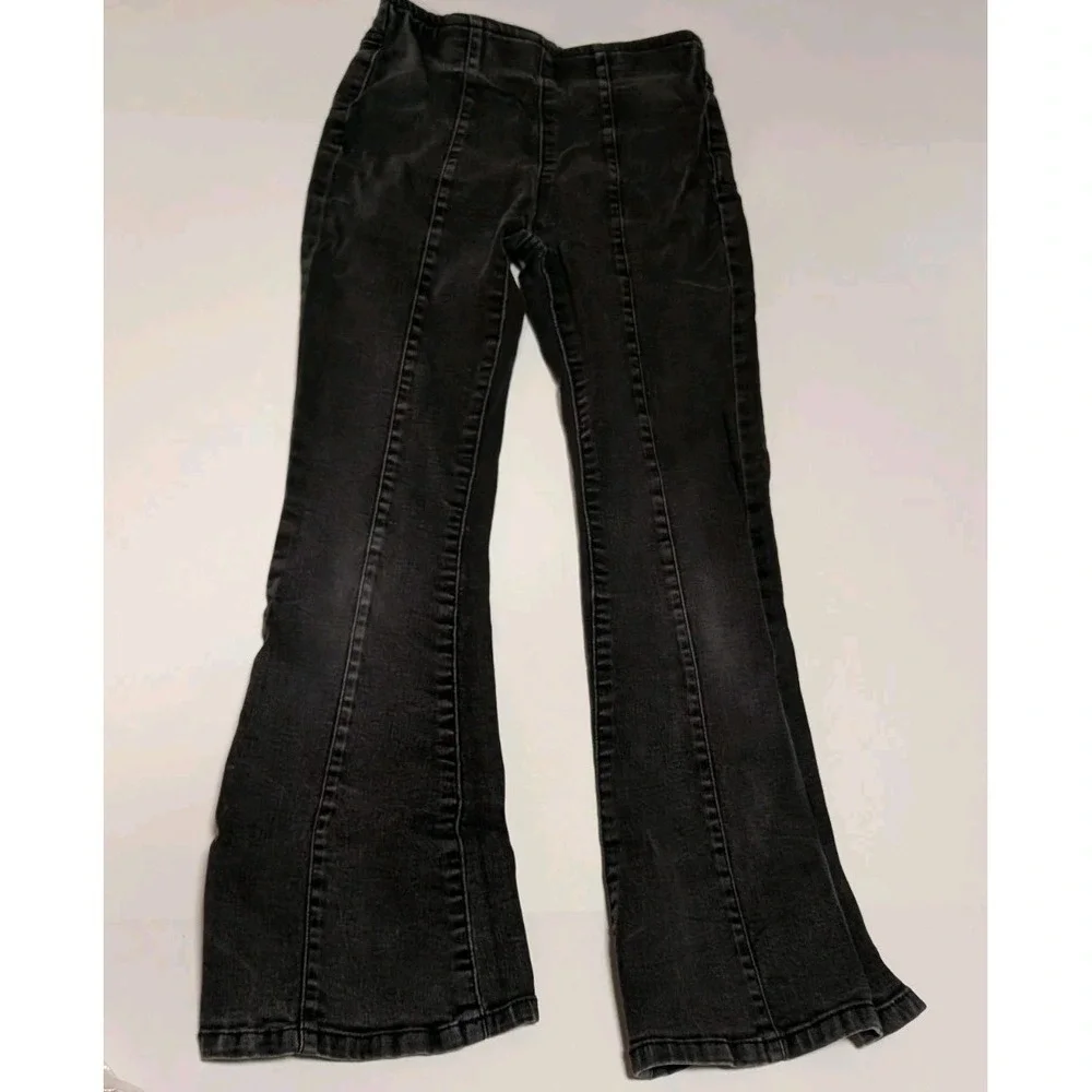 Chelsea &‎ Violet  Girls Black Flared Jeans Size Medium Pull-On Bell Bottoms